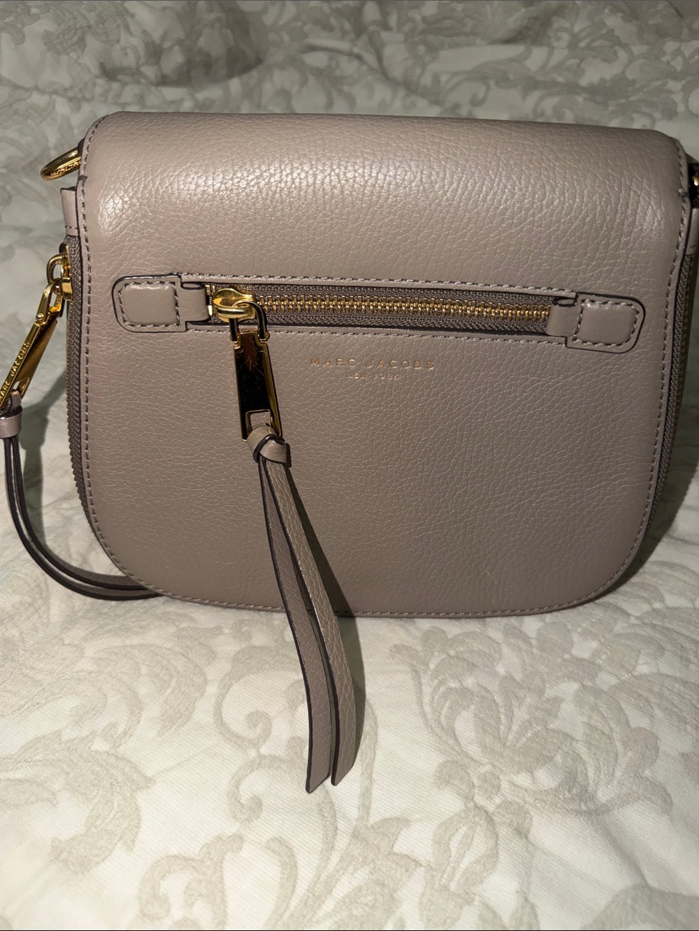 Marc Jacobs Pebbled Leather Crossbody in Taupe Blush